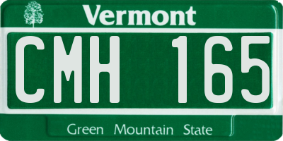 VT license plate CMH165