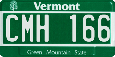 VT license plate CMH166