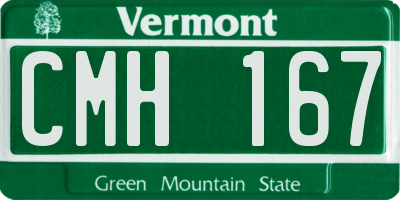 VT license plate CMH167