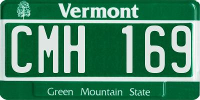 VT license plate CMH169