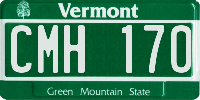 VT license plate CMH170