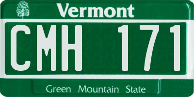 VT license plate CMH171