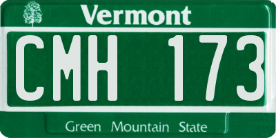 VT license plate CMH173