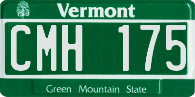 VT license plate CMH175