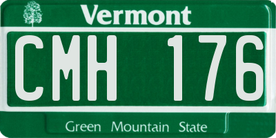VT license plate CMH176