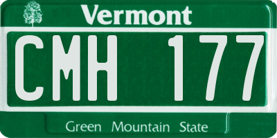VT license plate CMH177