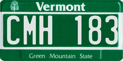 VT license plate CMH183