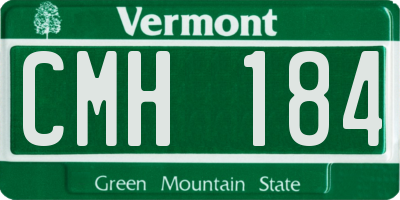 VT license plate CMH184