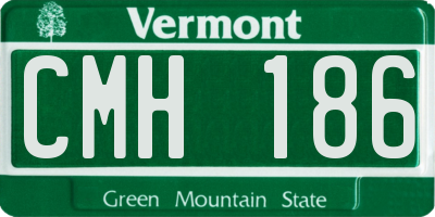 VT license plate CMH186