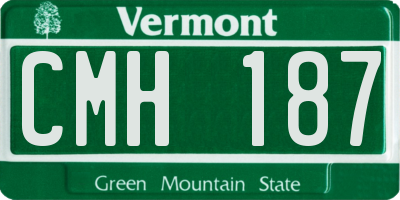 VT license plate CMH187