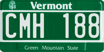 VT license plate CMH188