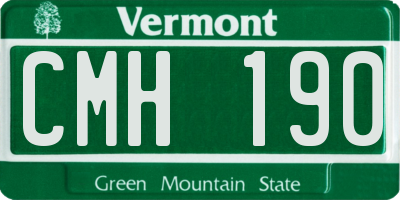 VT license plate CMH190
