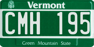 VT license plate CMH195