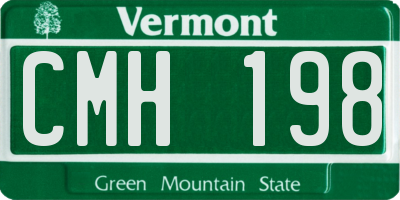 VT license plate CMH198