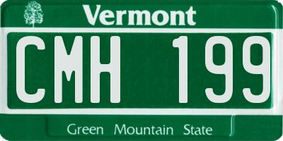 VT license plate CMH199