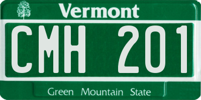 VT license plate CMH201