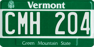 VT license plate CMH204