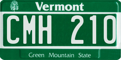 VT license plate CMH210