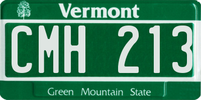 VT license plate CMH213