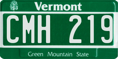 VT license plate CMH219