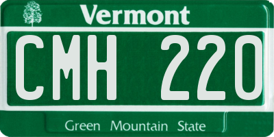 VT license plate CMH220
