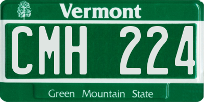 VT license plate CMH224