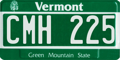 VT license plate CMH225