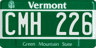 VT license plate CMH226