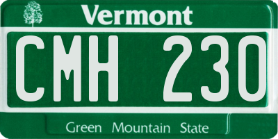 VT license plate CMH230