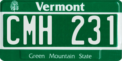VT license plate CMH231