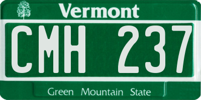 VT license plate CMH237