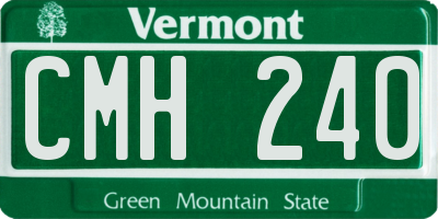 VT license plate CMH240