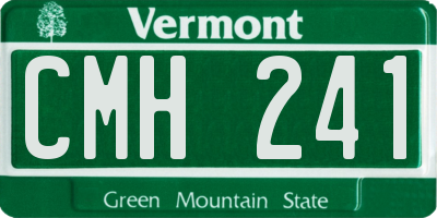 VT license plate CMH241