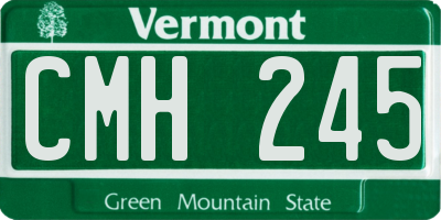 VT license plate CMH245