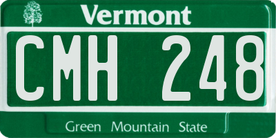 VT license plate CMH248