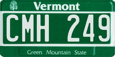VT license plate CMH249