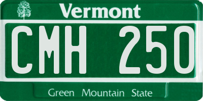 VT license plate CMH250