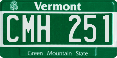 VT license plate CMH251