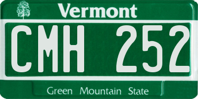 VT license plate CMH252