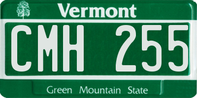 VT license plate CMH255