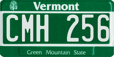 VT license plate CMH256