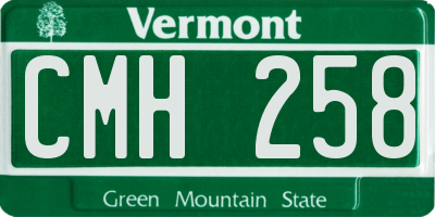 VT license plate CMH258