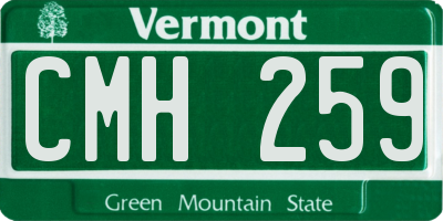 VT license plate CMH259
