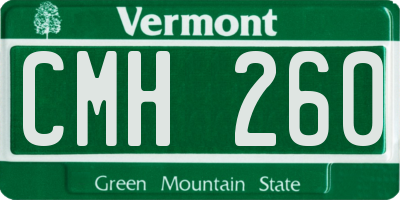 VT license plate CMH260