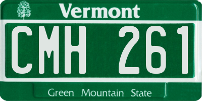 VT license plate CMH261