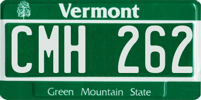 VT license plate CMH262