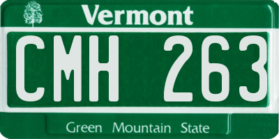 VT license plate CMH263