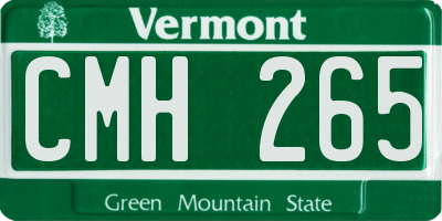 VT license plate CMH265