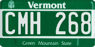 VT license plate CMH268