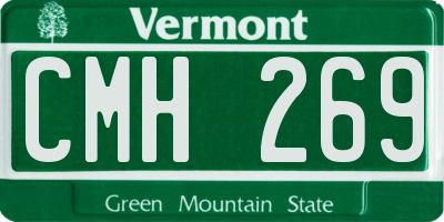 VT license plate CMH269